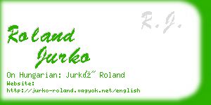 roland jurko business card